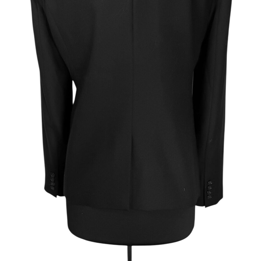 J Crew Regent Blazer Womens 12 Black Wool Stretch Twill One Button Career Jacket - Picture 9 of 10